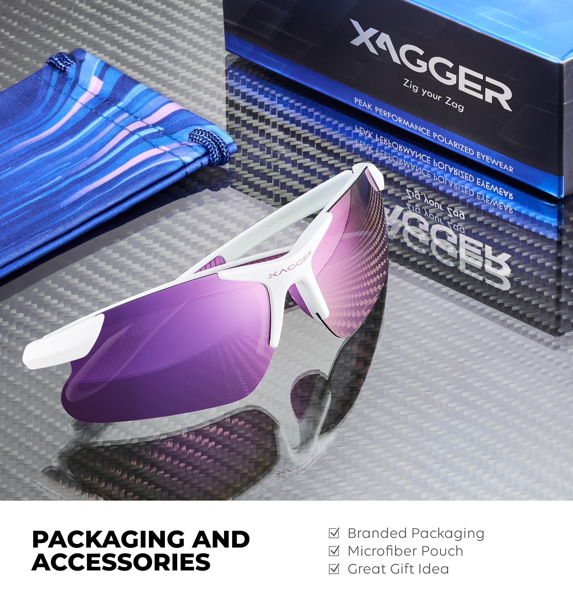 Xagger packaging box and drawstring pouch ready for gifting and protective storage