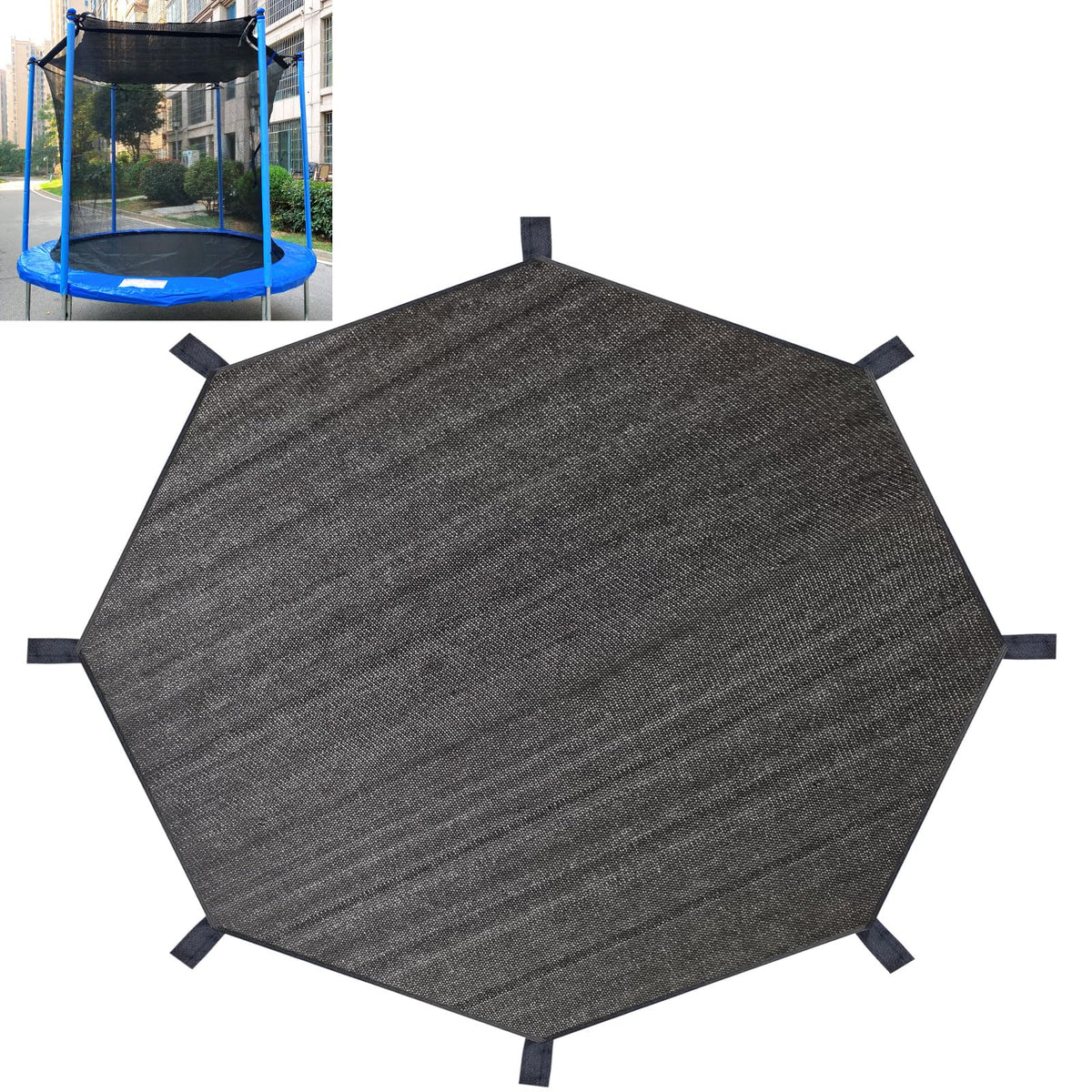 XATAMIO front view of 12FT shade showing full coverage and UV protection