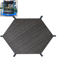XATAMIO front view of 12FT shade cover fitted on round trampoline for cool play