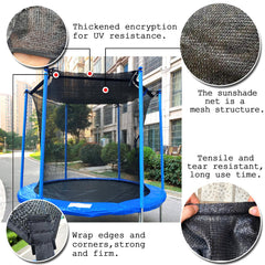 XATAMIO installed on trampoline top-down view showing shaded jump area