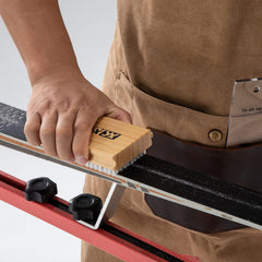 XCMAN nylon, horsehair and brass brushes displayed for progressive polishing
