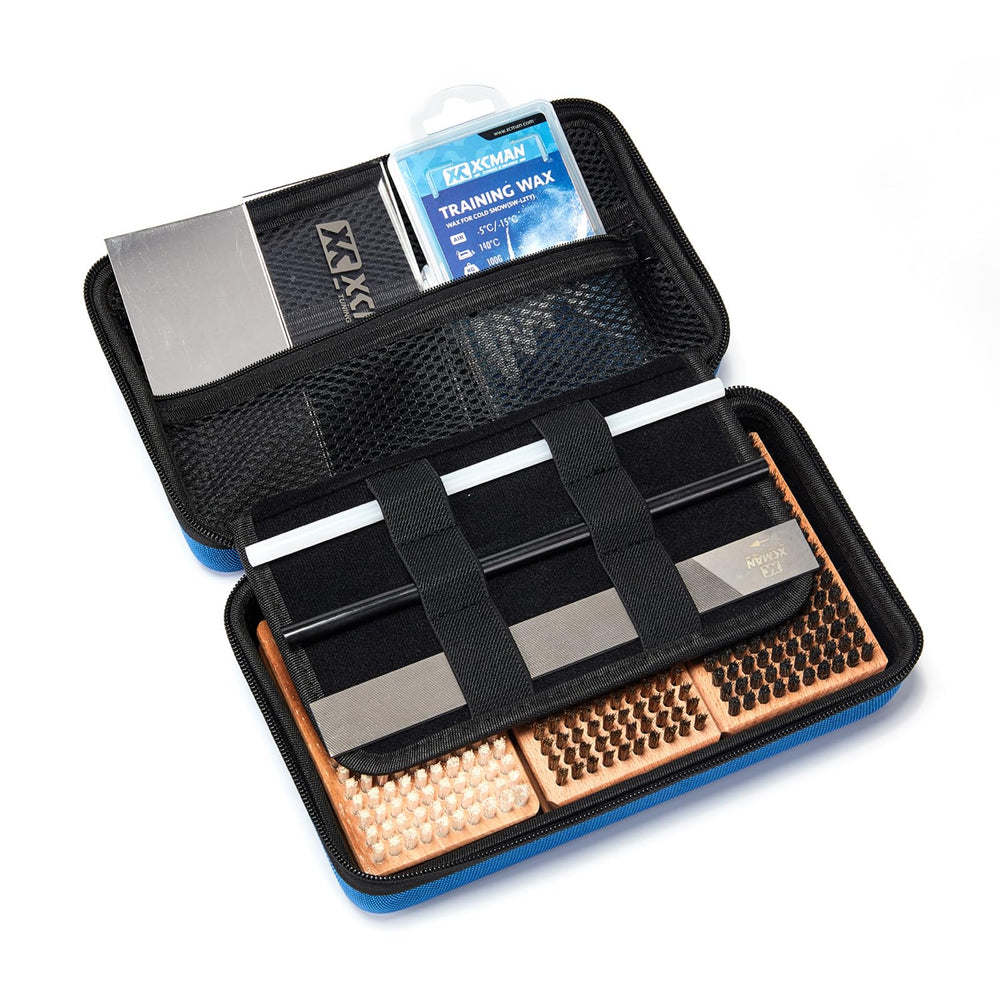 XCMAN rigid blue box closed showing durable waterproof protection