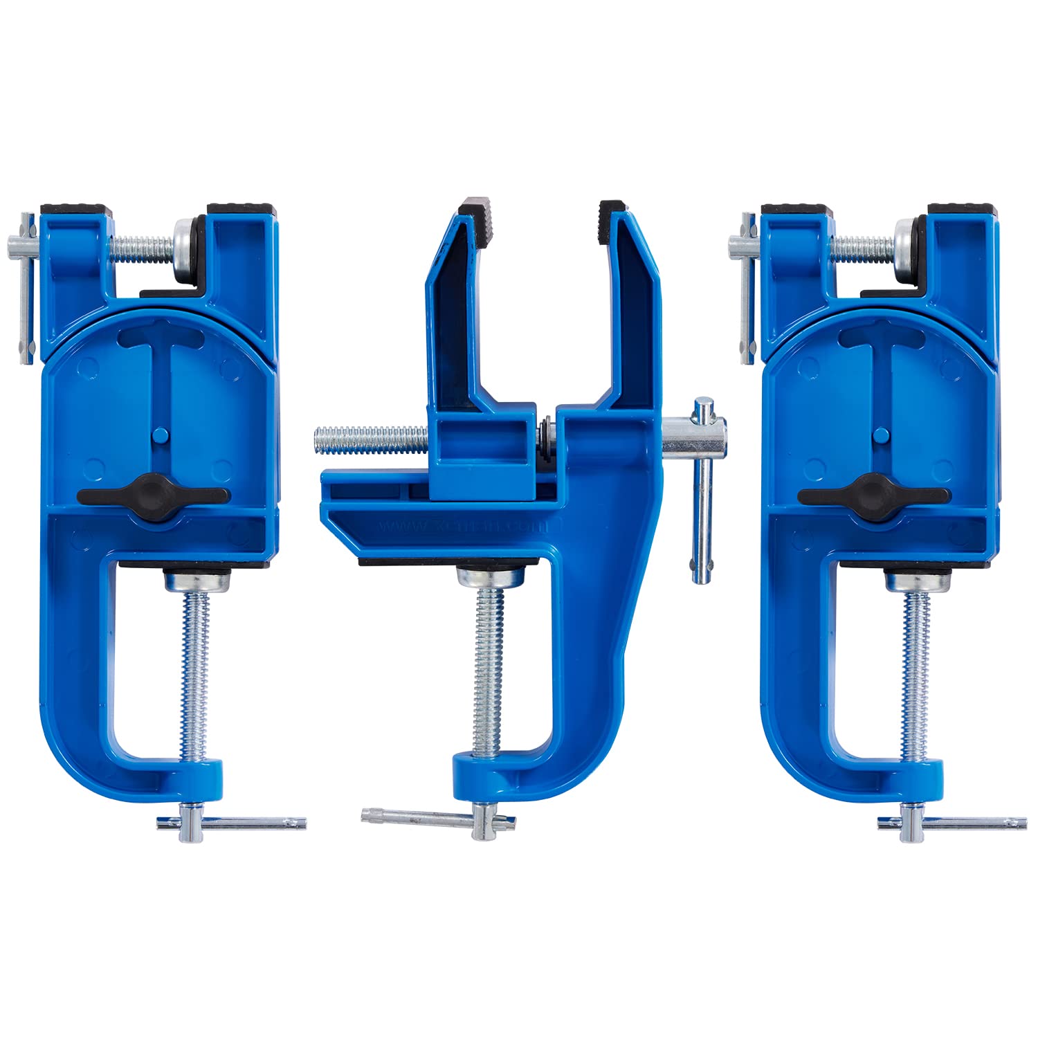 XCMAN front view clamped ski showing stable grip and easy access