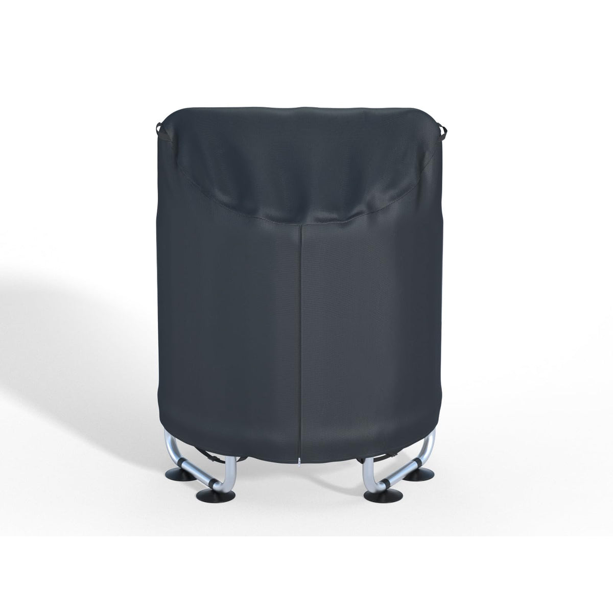 XCZ front view of cover on 55-inch trampoline showing full protection benefit
