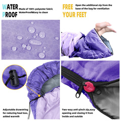Xelaro sleeping bag in use at a campsite illustrating warmth and lightweight portability