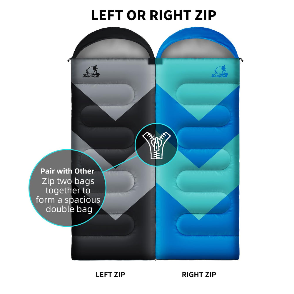 Xelaro sleeping bag arranged inside a tent to show campsite comfort and sleep setup
