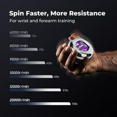 Xerceo held in hand to show scale and portability for on-the-go wrist workouts