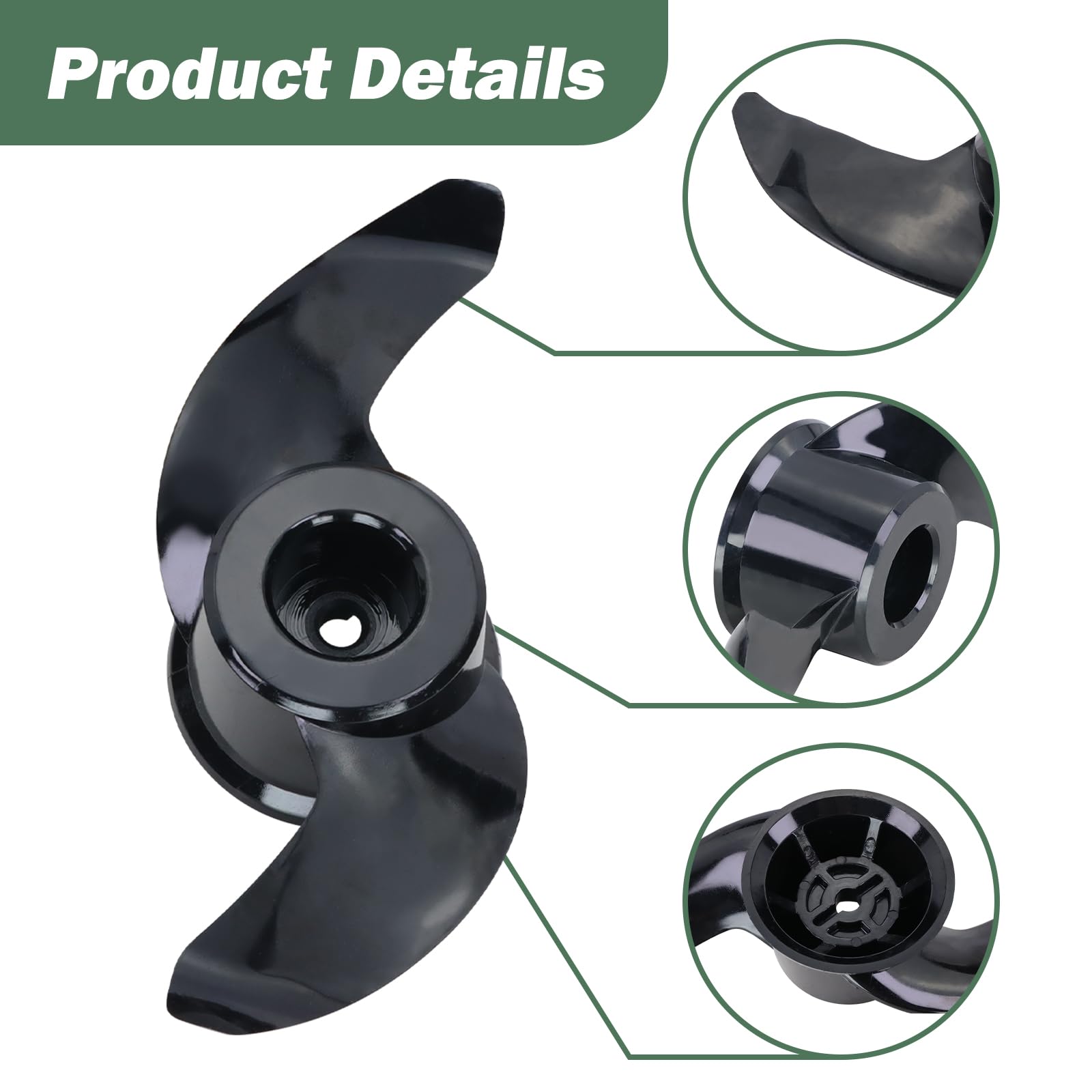 Xiaoyudou propeller spinning in water demonstrating weed-shedding action and cleaner operation