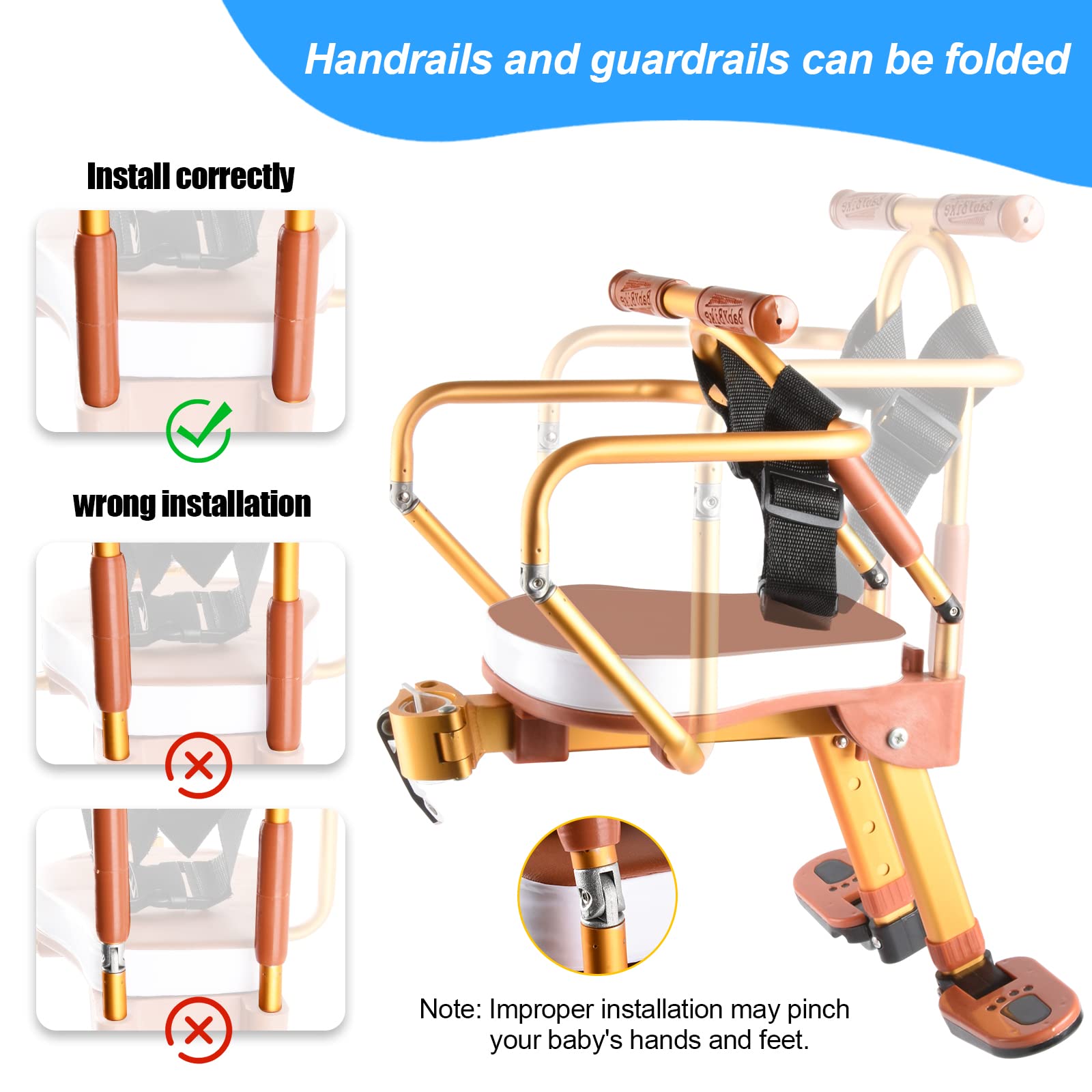 XIEEIX close-up padded cushion and skid-proof armrest for child comfort