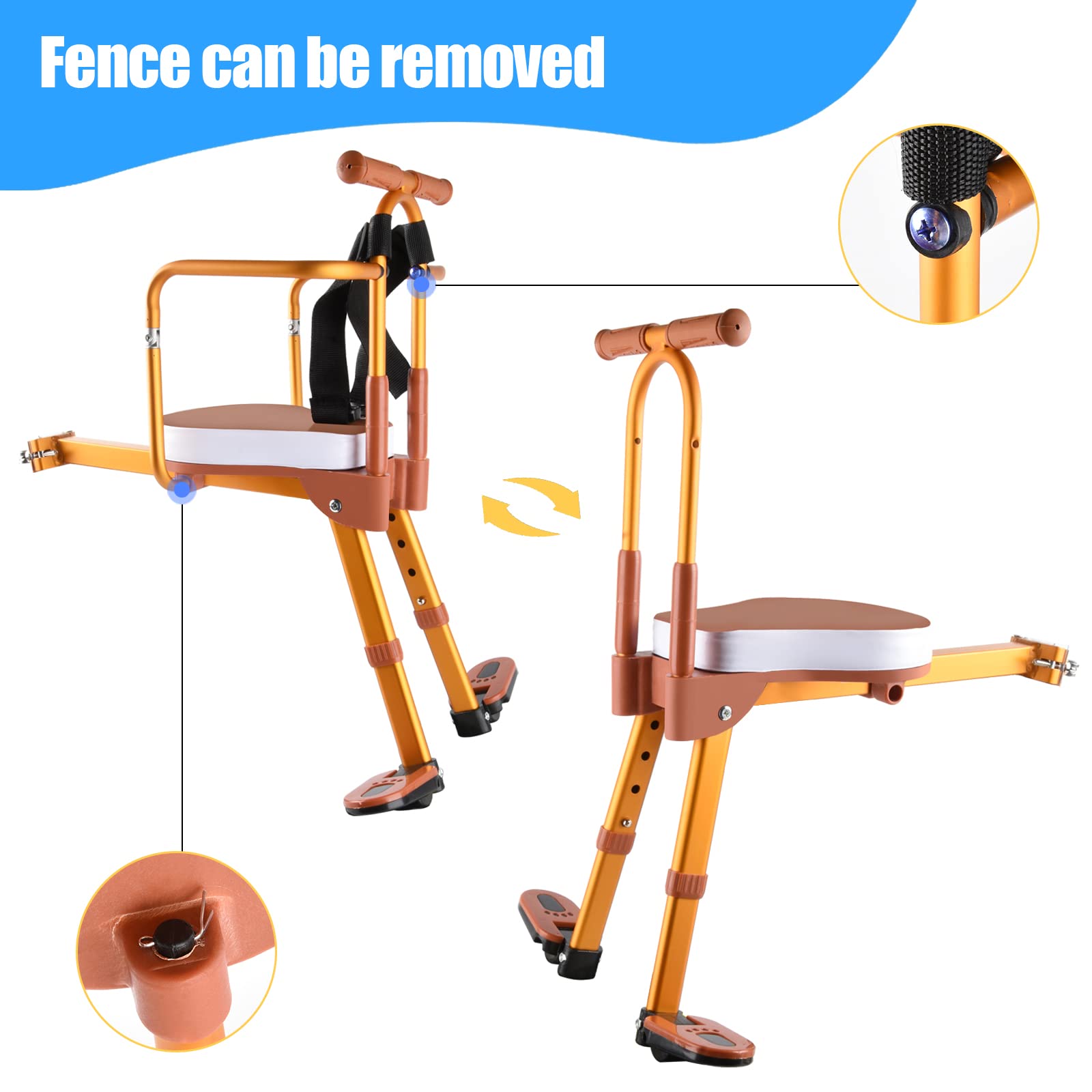 XIEEIX front buckle clamp attached to bike beam reducing lateral movement