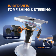 XinKunmarine pedestal wide 9-inch base underside for enhanced stability benefit