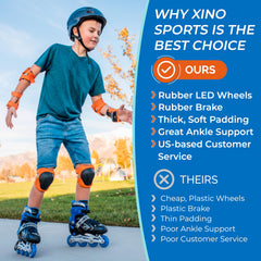 XINO SPORTS adjustable sizing button close-up for quick tool-free fit changes