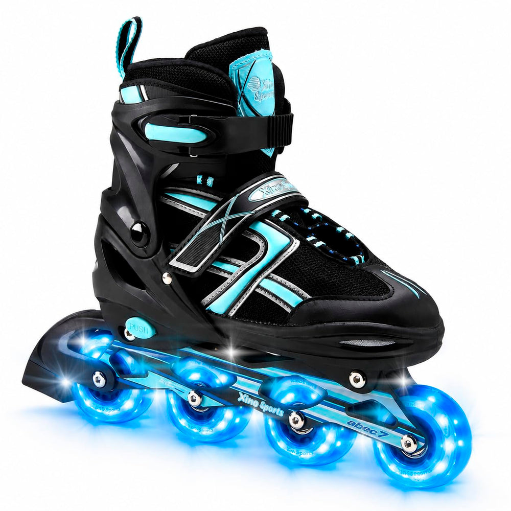 Xino Sports front view showing secure closures and sleek design for safe skating