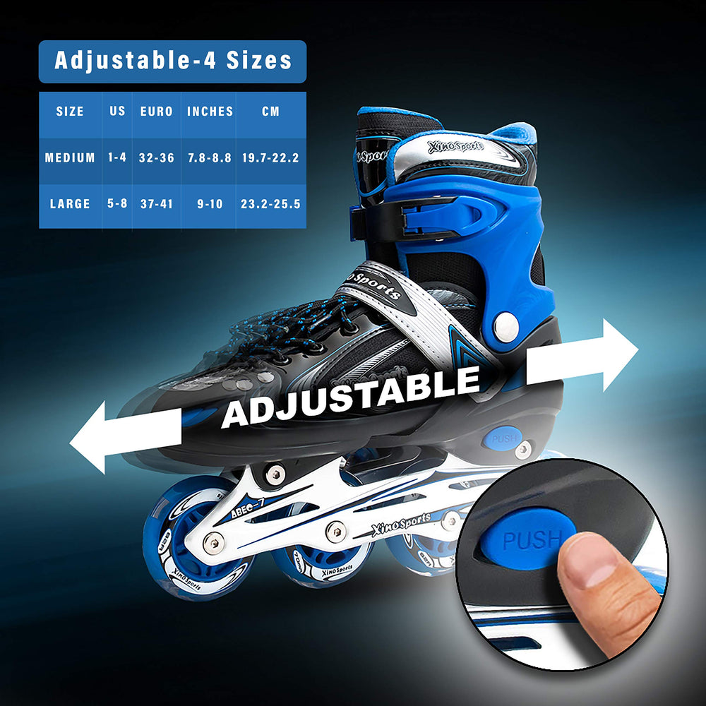 XINO SPORTS LED wheels glowing in motion for nighttime fun and visibility