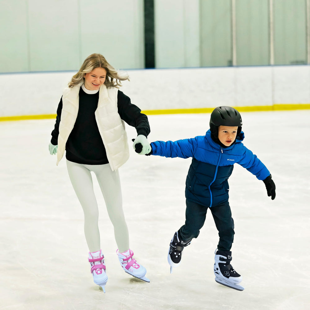 Xino Sports lifestyle child putting on skates making dressing easy