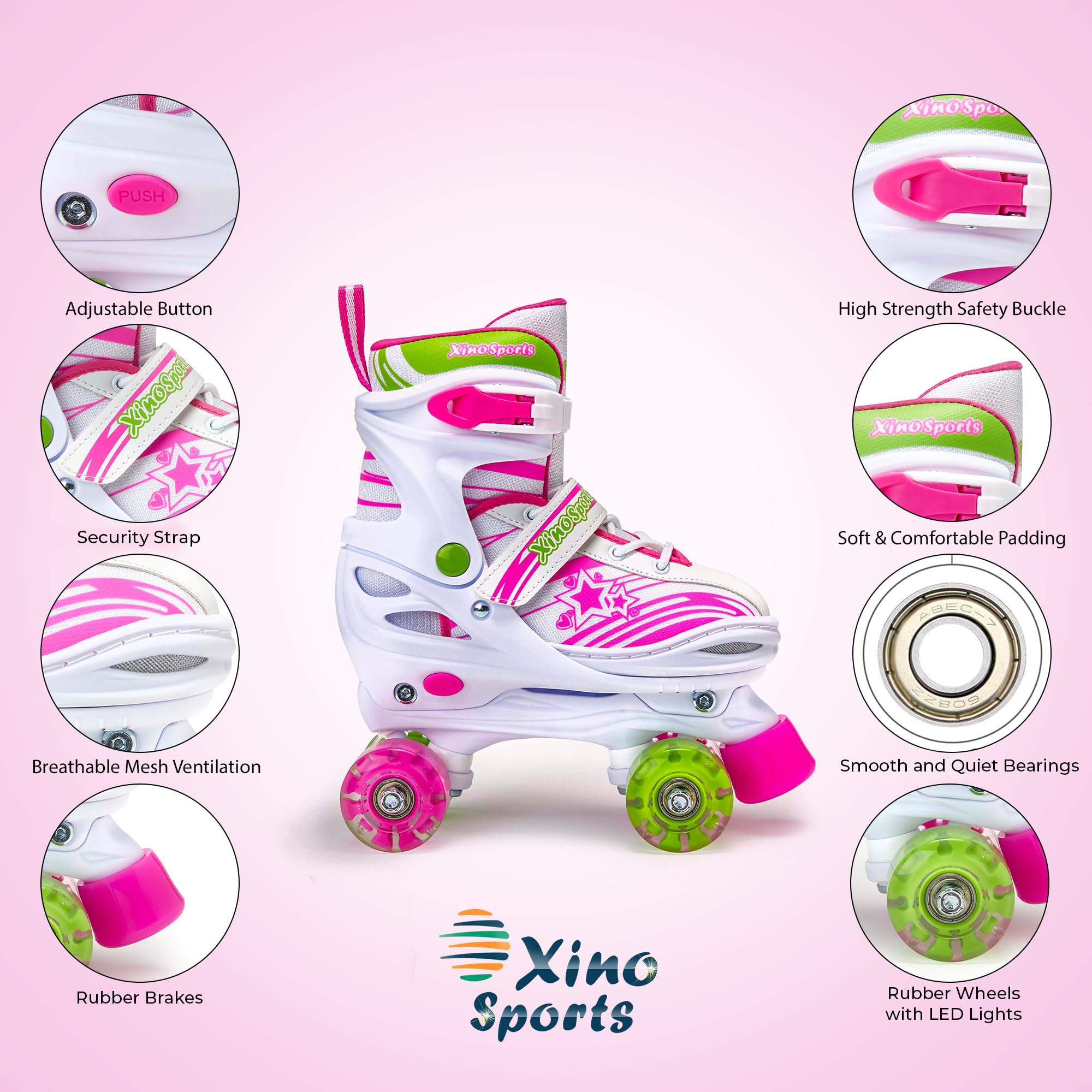 Xino Sports side profile highlighting reinforced frame for stability