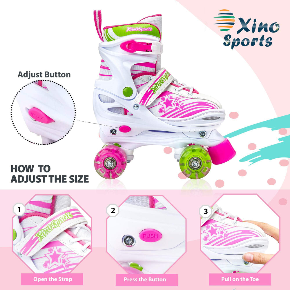 Xino Sports size adjust mechanism detail for quick tool-free resizing