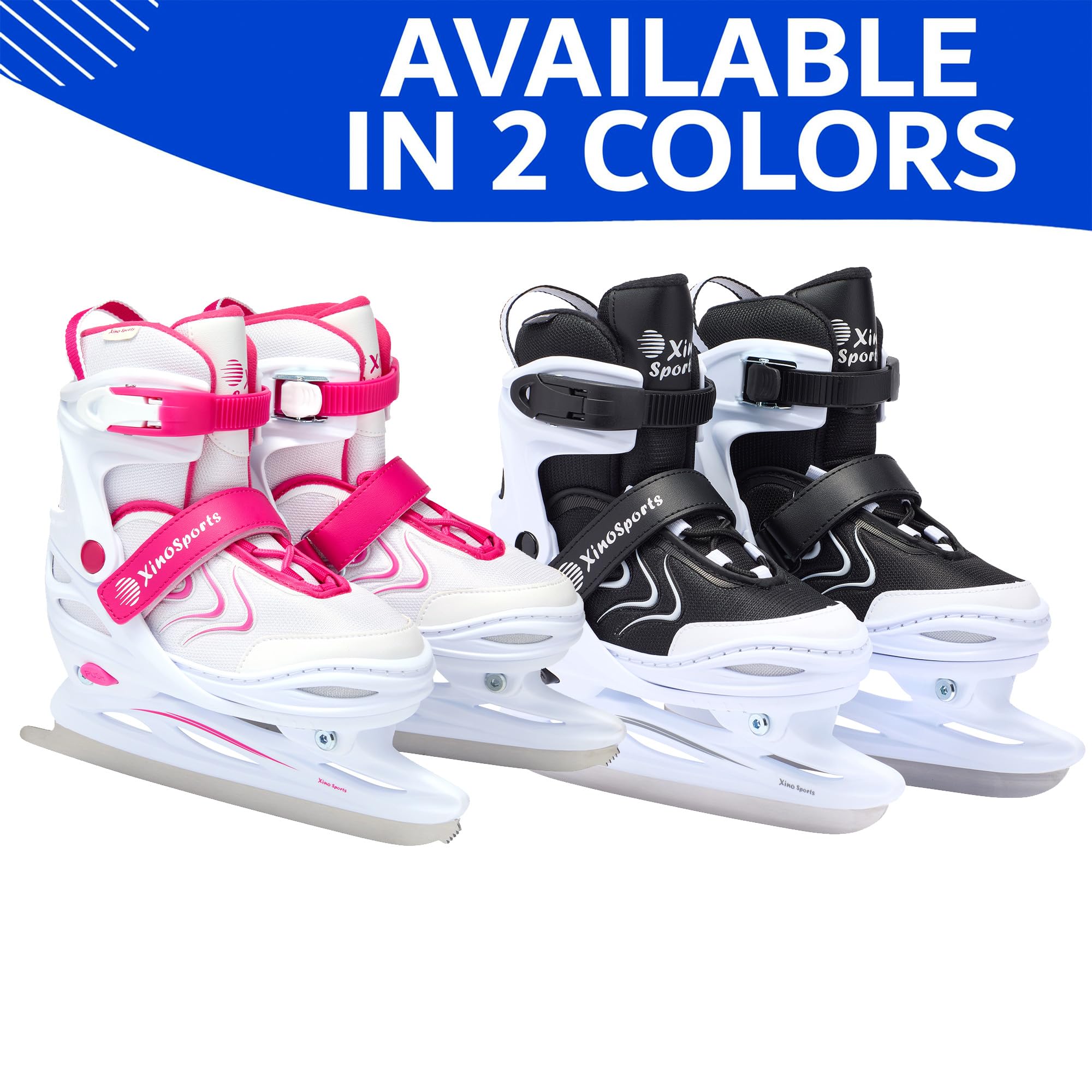 Xino Sports with blade covers stored protecting edges and floors
