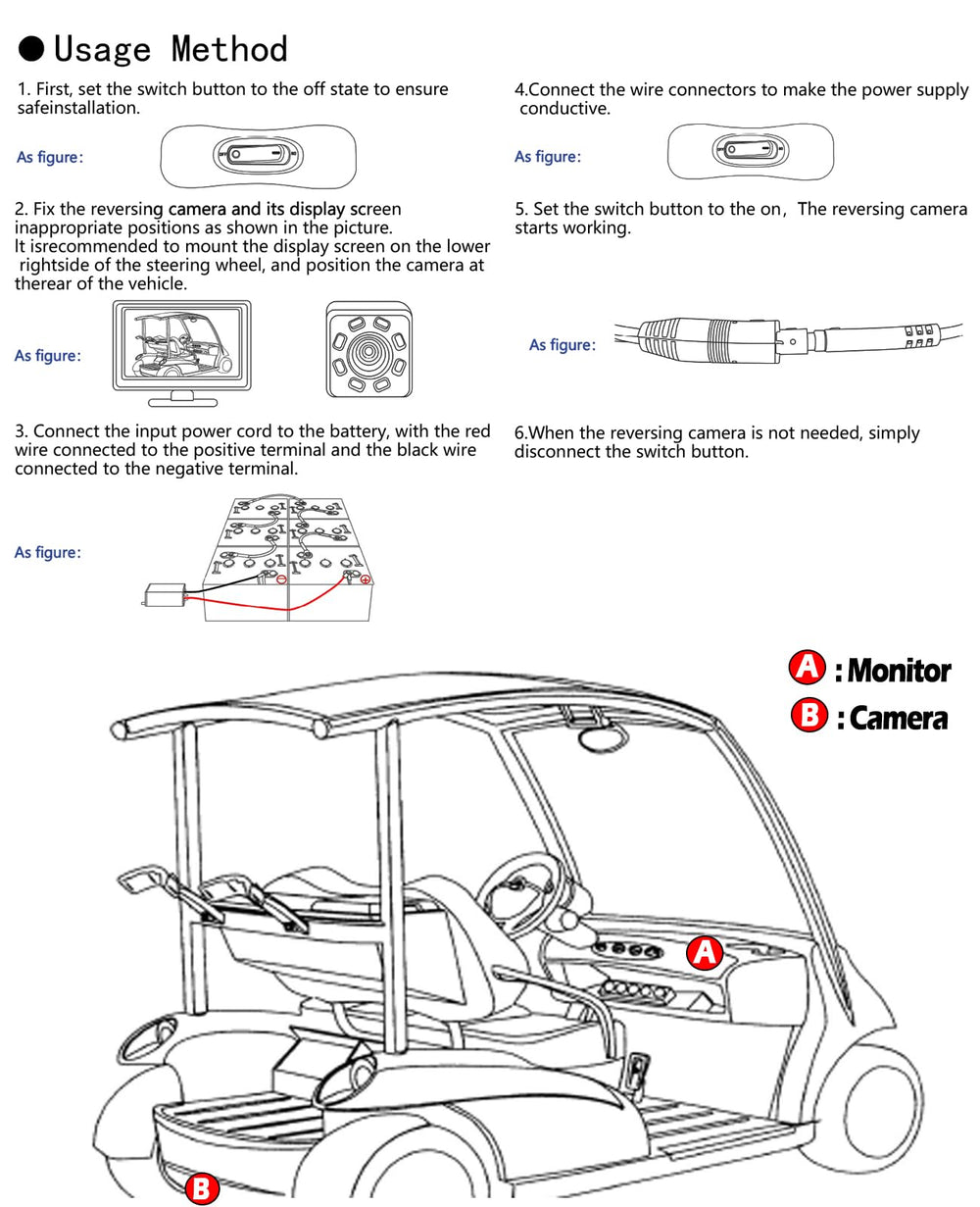 Xislet lifestyle shot of golf cart reversing on course for improved safety
