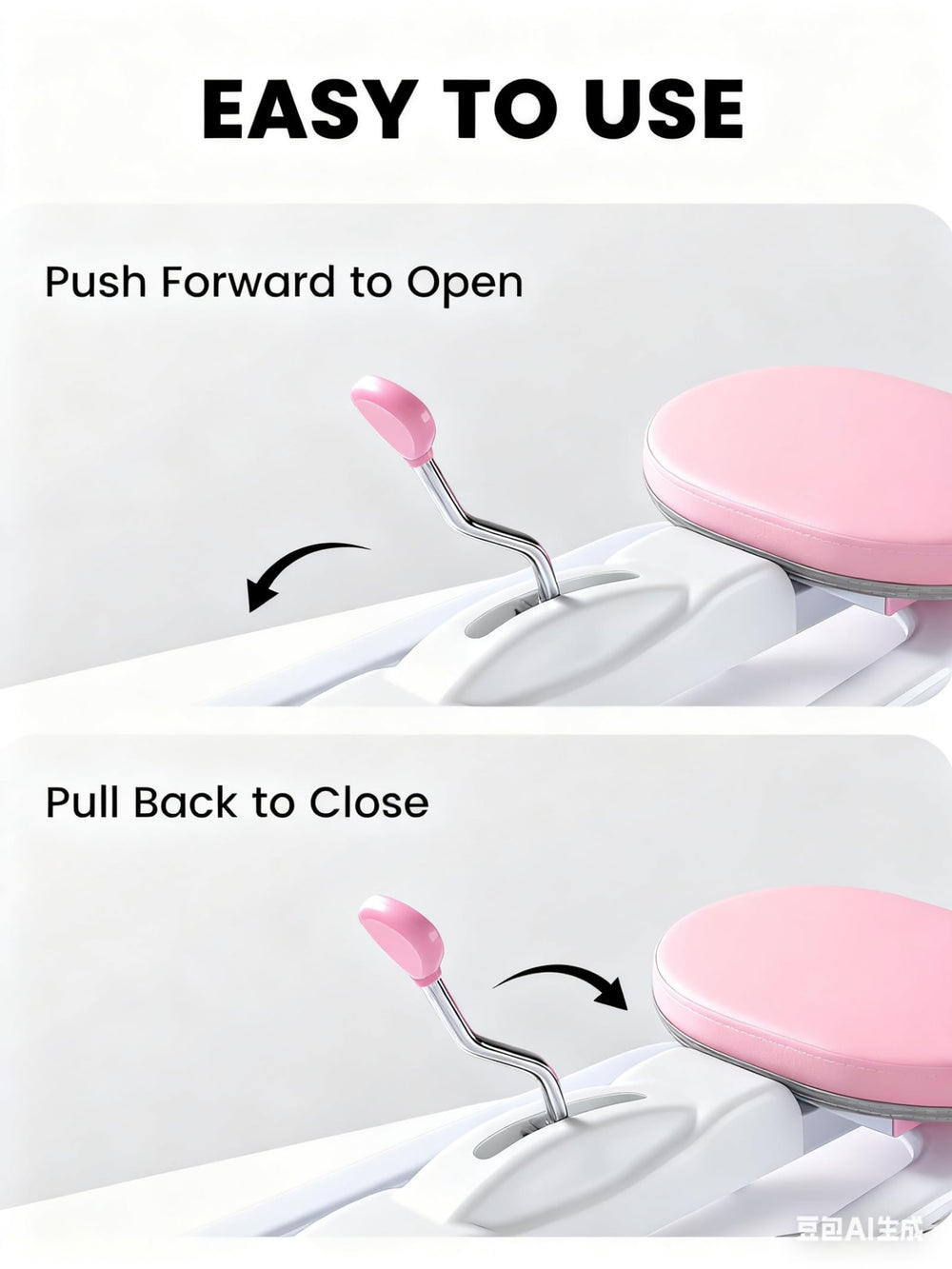 XISZMOG length adjustment mechanism illustrating six-position fit for different leg lengths