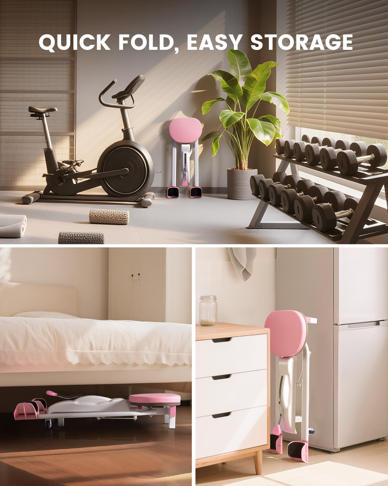 XISZMOG in home gym setting showing compact footprint and everyday training convenience