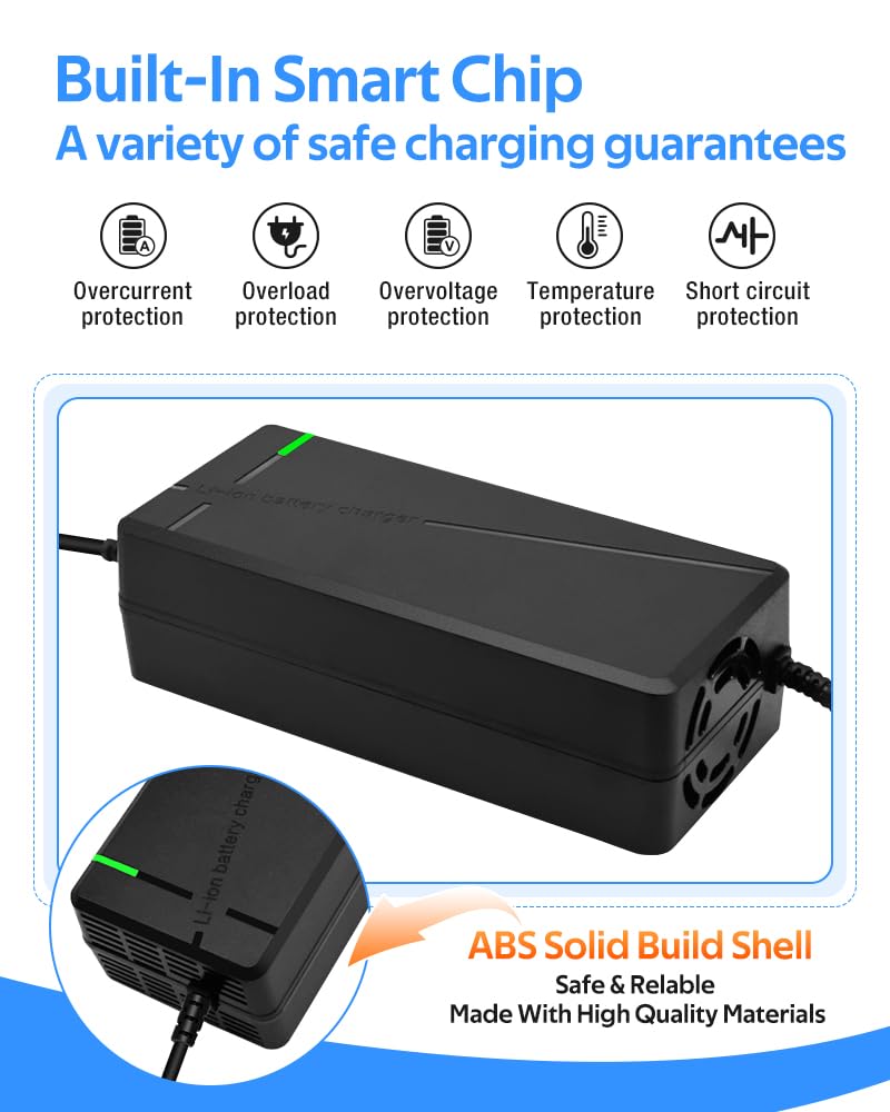 XIUWK charger with box and cords showing included accessories and ready‑to‑use setup