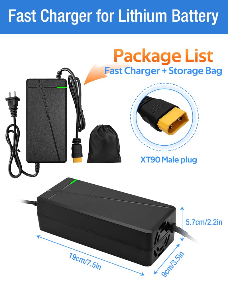 XIUWK XT90 male plug closeup with secure connection benefit for high‑current charging
