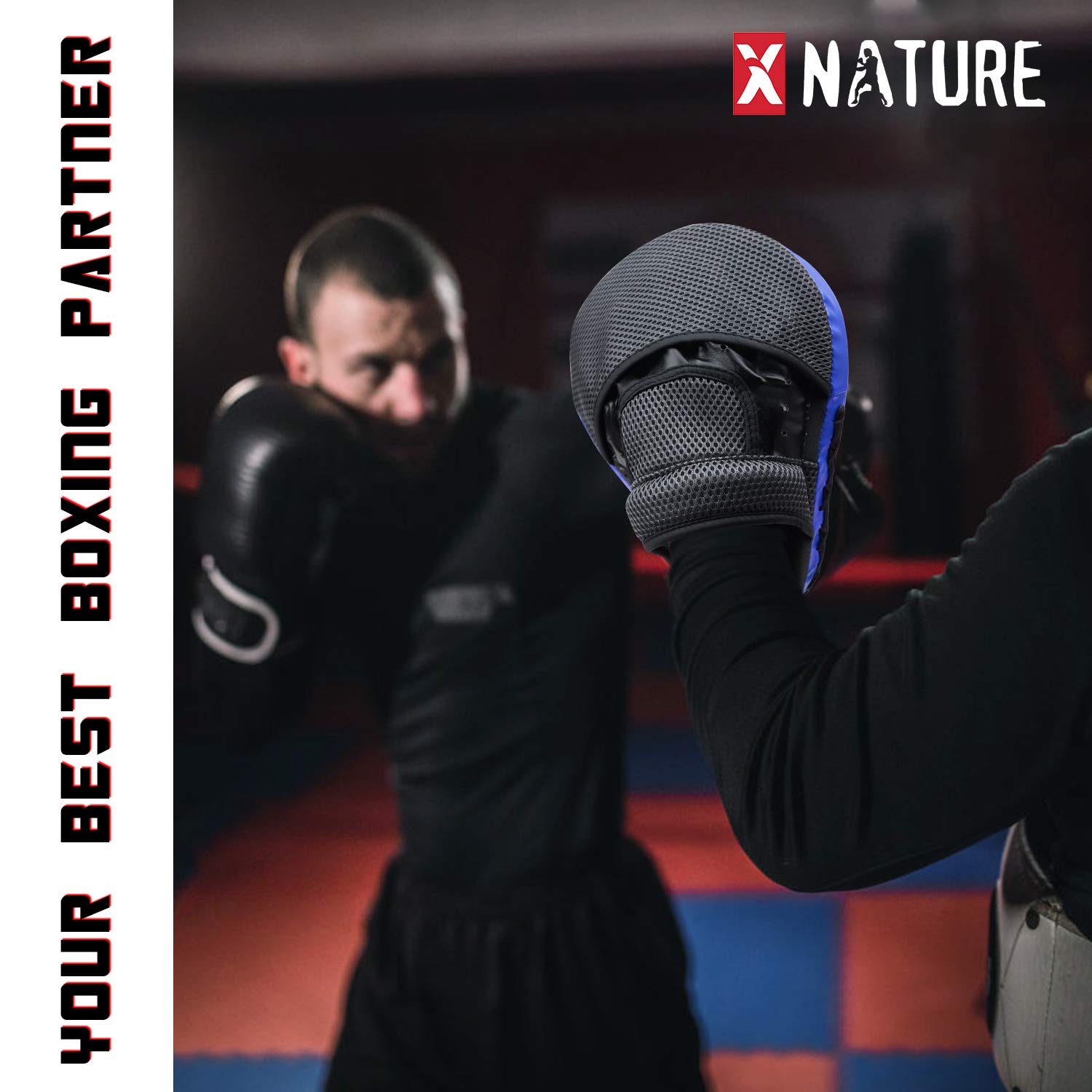 XNATURE mitts staged in gym lifestyle setting for versatile training use