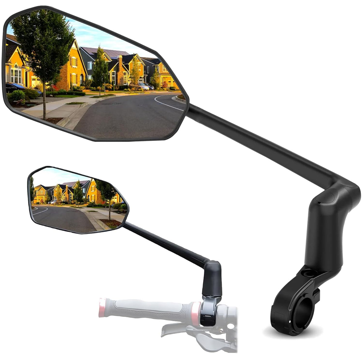 xnito front view showing large HD mirror for wider visibility