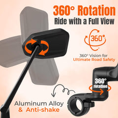xnito mounted on handlebar in use offering safer rear awareness