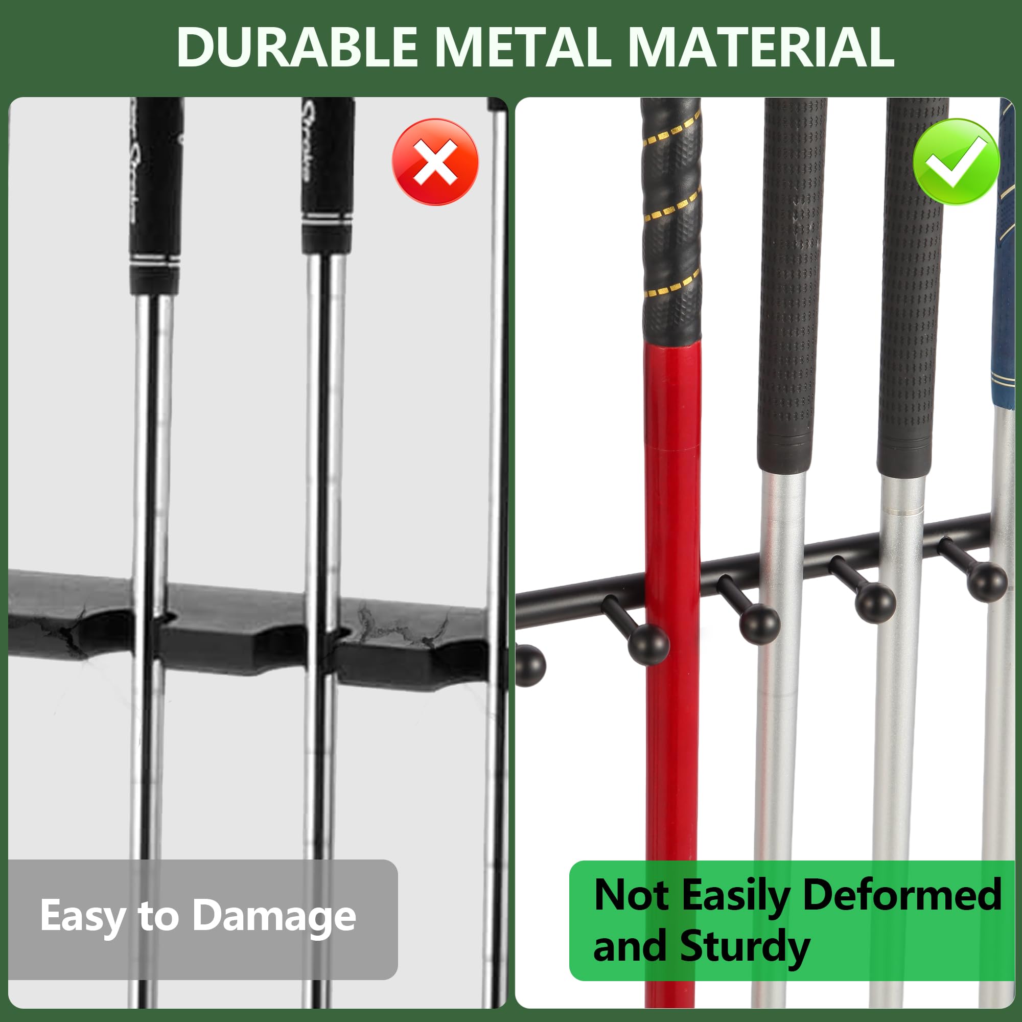 Xnwouco holder loaded with nine clubs and balls showing quick access benefit