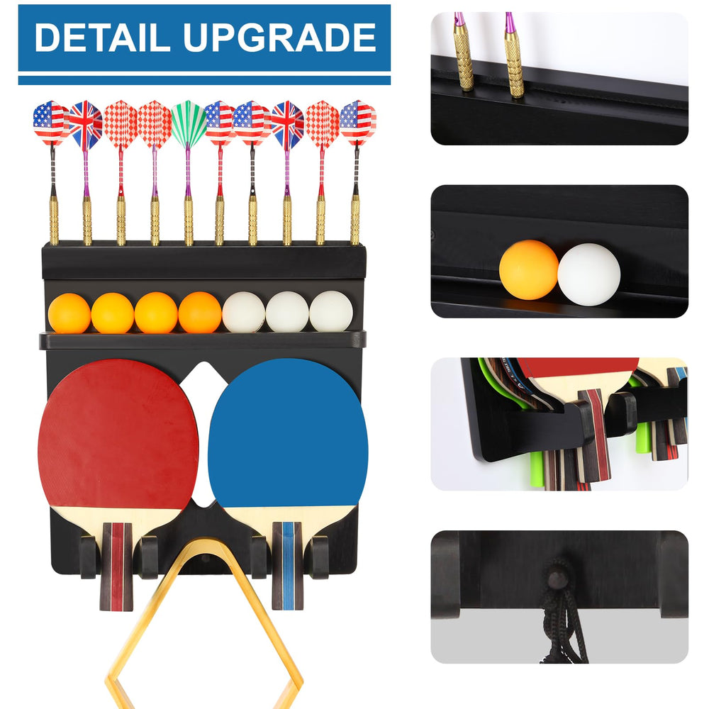 Xnwouco loaded with paddles and darts to demonstrate organized storage benefit