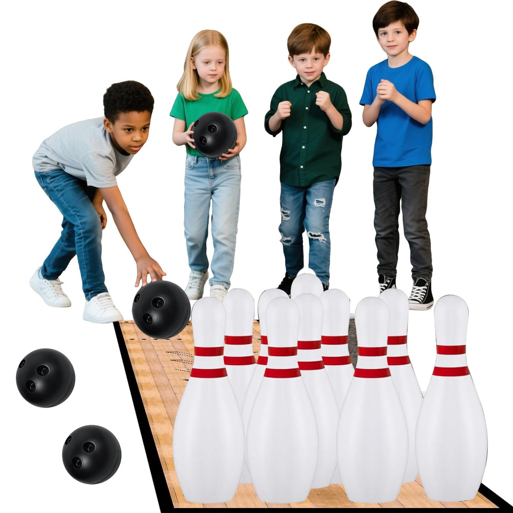 XONYOOM balls and pins in use showing family-friendly outdoor fun