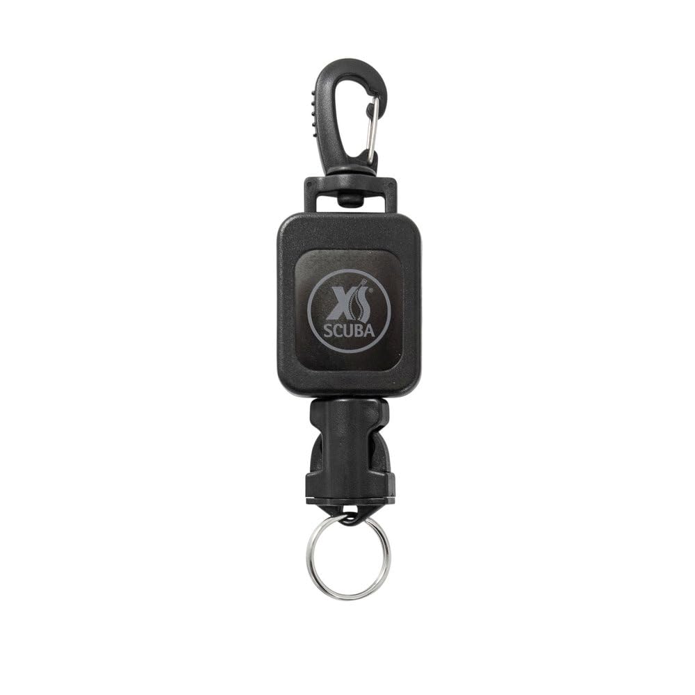 XS Scuba mini retractor front view showing compact housing and quick access benefit