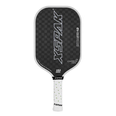 XS XSPAK paddle front face showing tournament-ready carbon surface and control