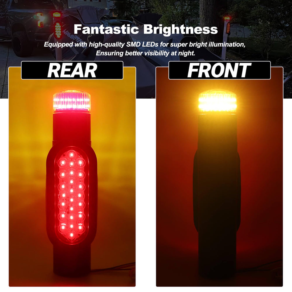 XtraGlow mounted on 2" PVC guide post demonstrating easy fit and raised visibility
