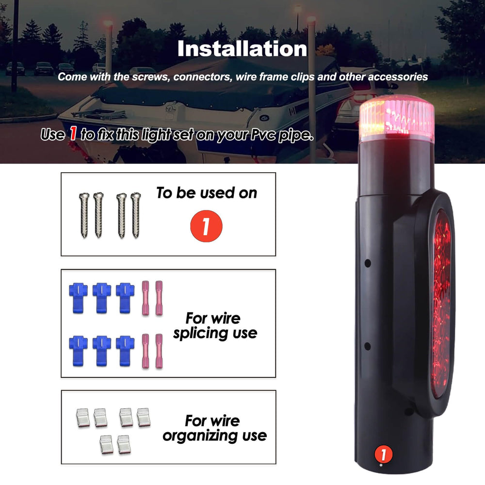 XtraGlow screws and tie wraps package displaying included mounting accessories for secure fit