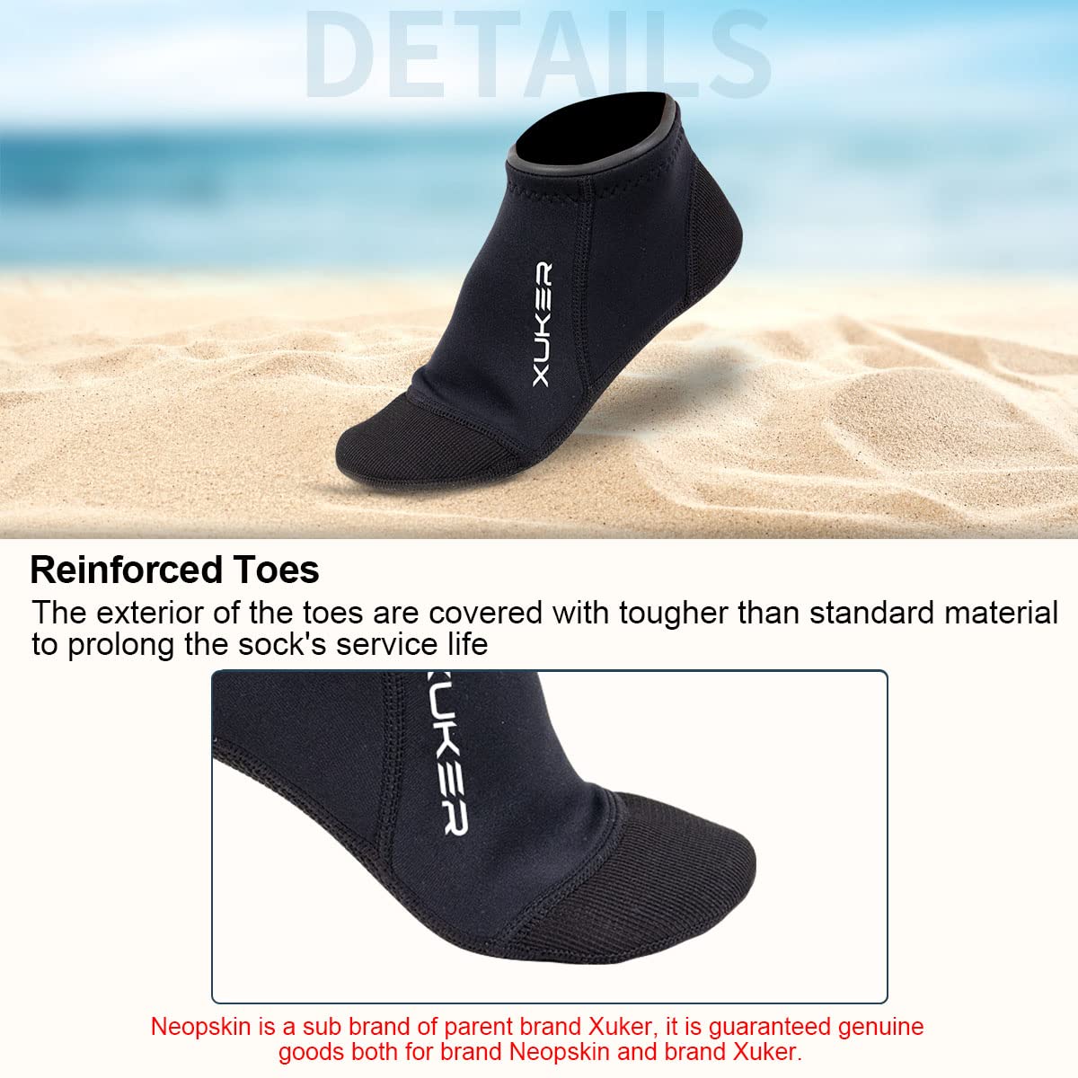 XUKER lifestyle beach use showing protection and mobility benefit