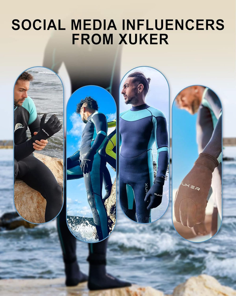 XUKER on player during beach volleyball showing grip and protection