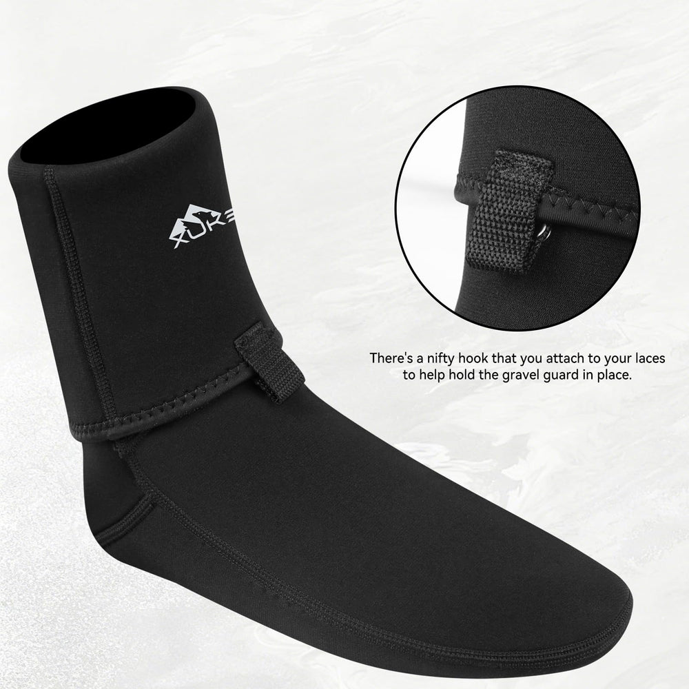 XUKER size comparison next to a foot to show scale and low-profile fit