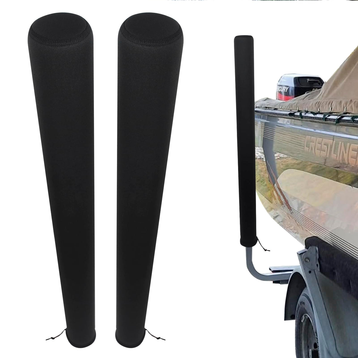 Xumbtvs front view of 59-inch guide pole covers showing packaging and pair benefit