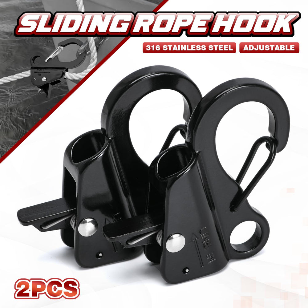 Xxamz close-up of lever and channel detail demonstrating secure rope locking