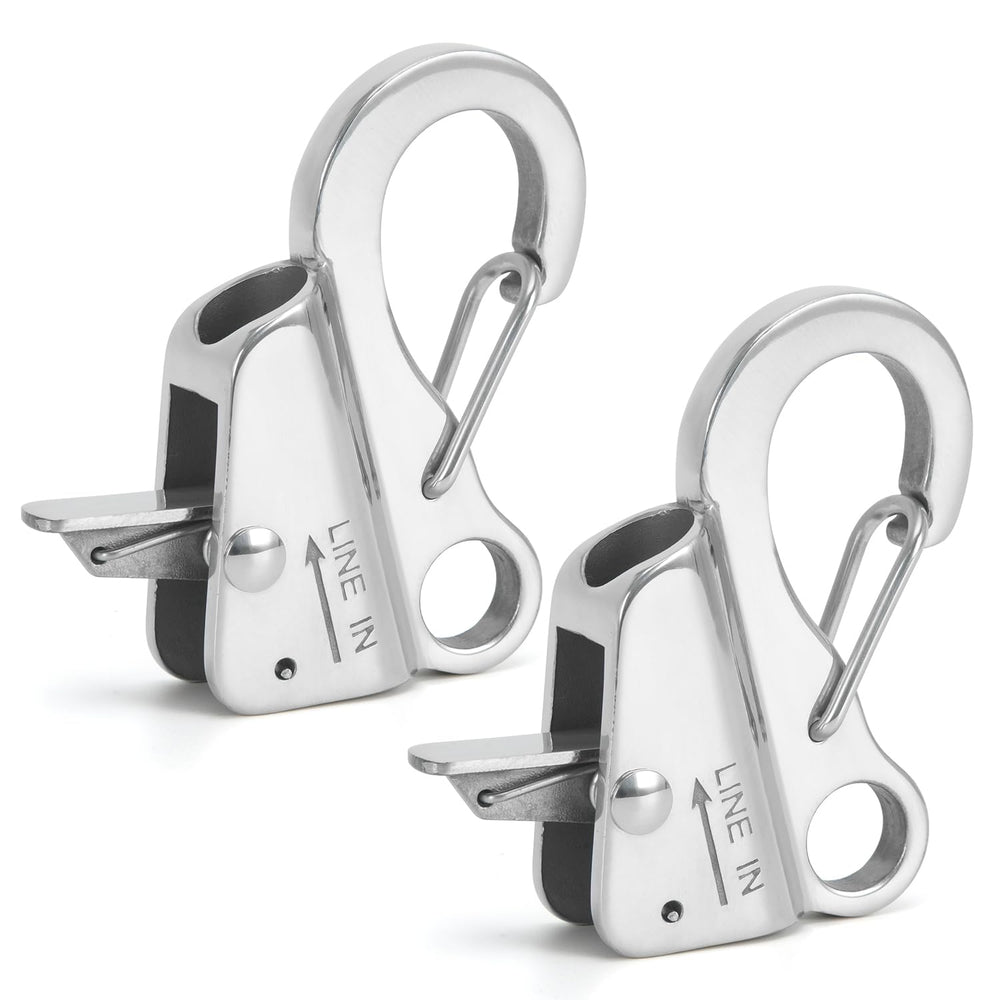 Xxamz front view showing both stainless sliding rope hooks and compact design benefit