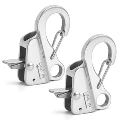 Xxamz front view showing both stainless sliding rope hooks and compact design benefit