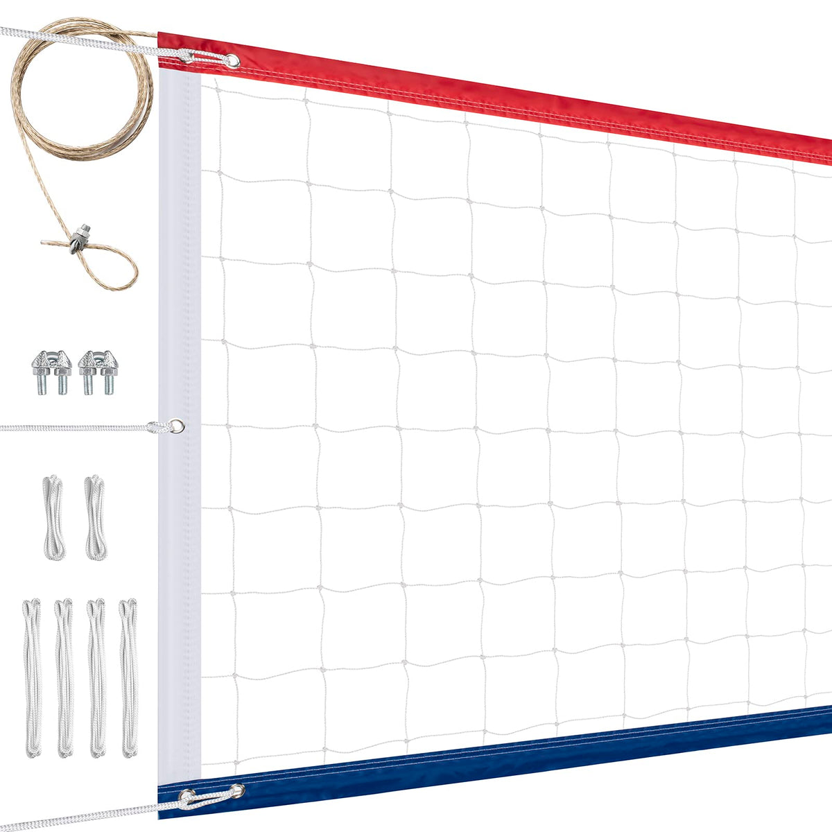 XXXYYY front view of full 32x3ft net showing durable construction and quick setup benefit
