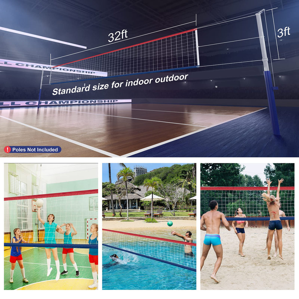 XXXYYY net beside a person for scale showing regulation size and clear visibility benefit