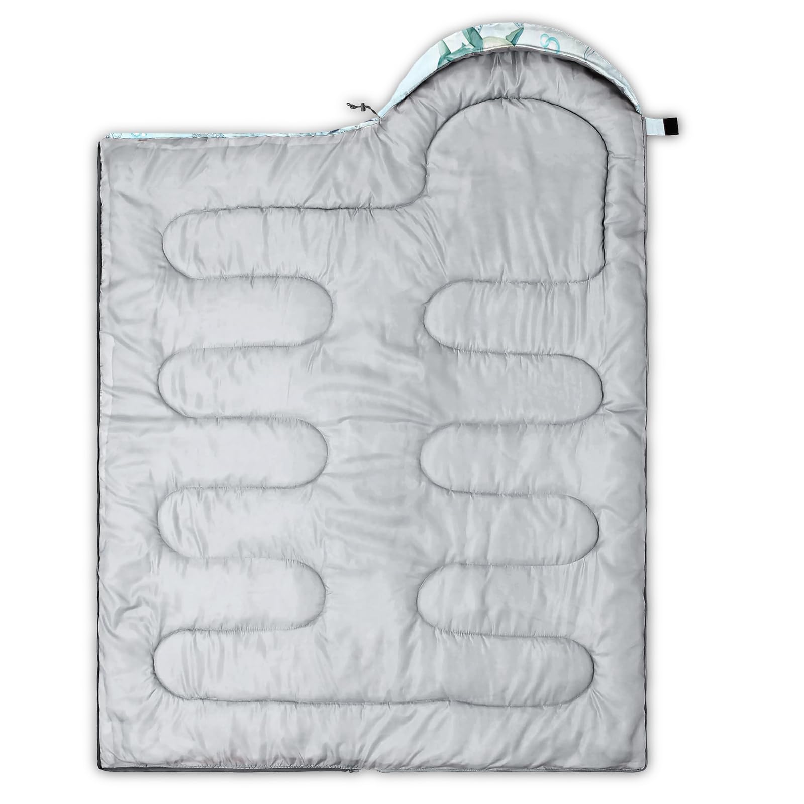 XYNHML child using shark sleeping bag at camp illustrating comfort and fun design