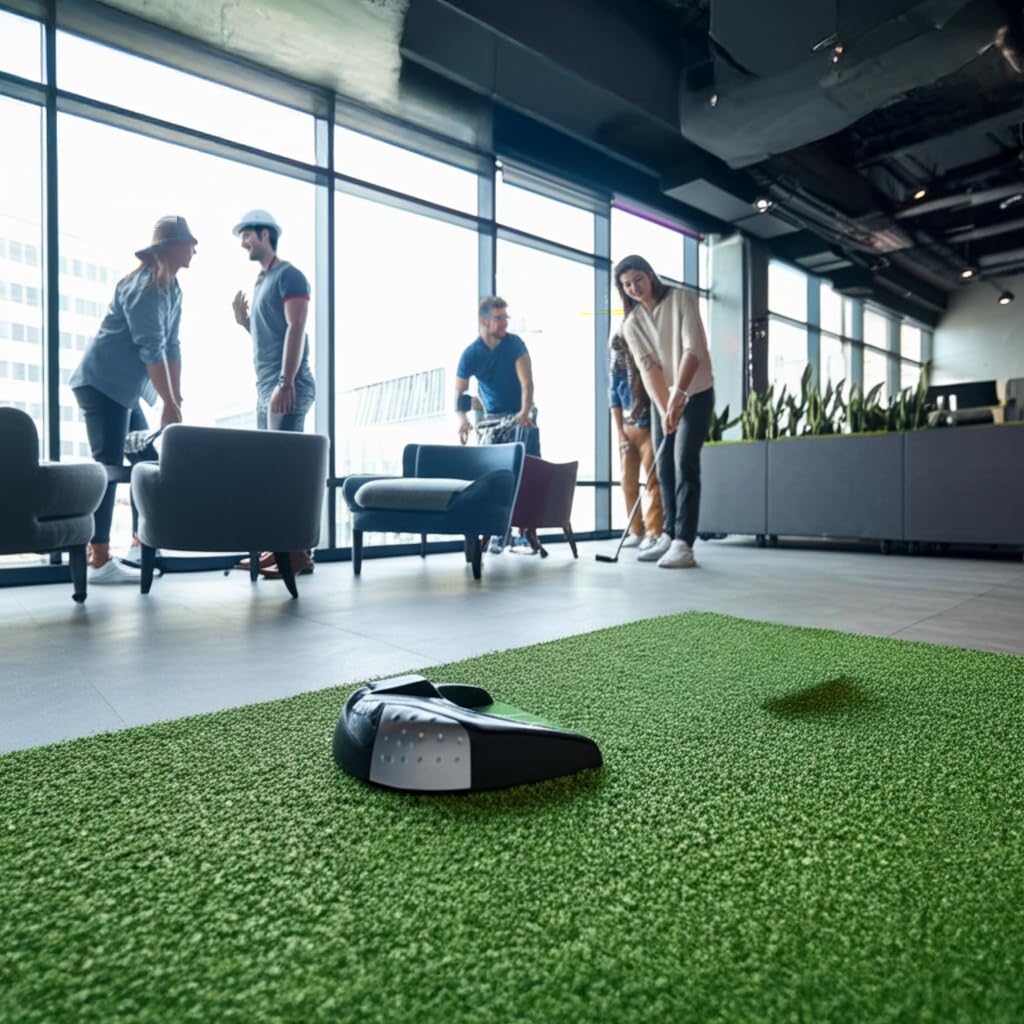 Y-Nut in-use on a living room mat showing uninterrupted indoor practice