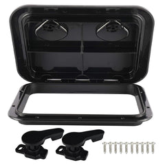YaeMarine front view hatch shows flush black frame and neat finish