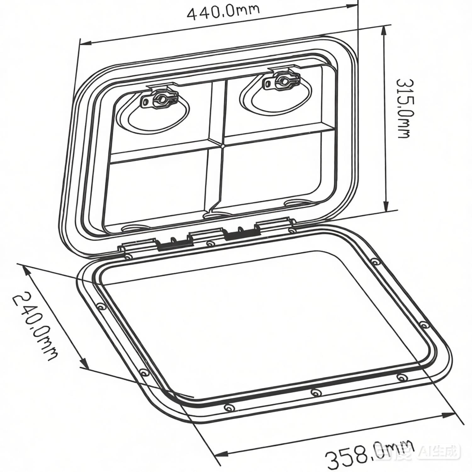 YaeMarine recessed handle close-up for secure easy gripping